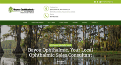 Desktop Screenshot of bayouophthalmic.com